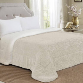 Luksuzni jorgan sa krznom 200x200 Bež