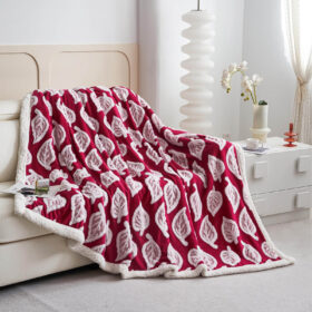 „LIST“ Ćebe sa krznom za francuski ležaj 200x230 Pink