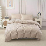 Posteljina od lana za francuski ležaj sa žakardnim radom 012