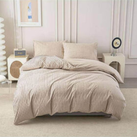 Posteljina od lana za francuski ležaj sa žakardnim radom 012