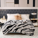 Luksuzni Prekrivač od Zečijeg Krzna za Francuski Ležaj – 200x230 Maltese Tigar