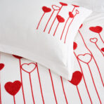 Heart luksuzna posteljina za francuski ležaj sa vezenim detaljima – White mode - Slika 4