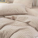 Posteljina od lana za francuski ležaj sa žakardnim radom 012 - Slika 2