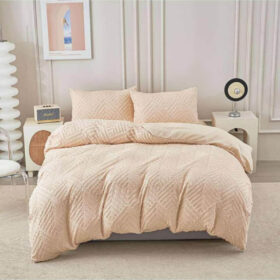 Posteljina od lana za francuski ležaj sa žakardnim radom 008