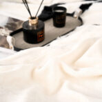 Luksuzni Prekrivač od Zečijeg Krzna za Francuski Ležaj – 200x230 Beli Tigar - Slika 3