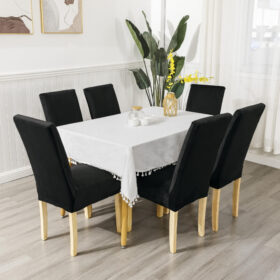 Rastegljive navlake za stolice – Set 6/1 Crne