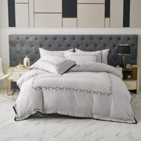 Posteljina sa vezenim radom set 6 delova Mako saten 006