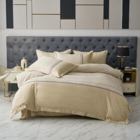 Posteljina sa vezenim radom set 6 delova Mako saten 005