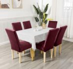Rastegljive navlake za stolice – Set 6/1 Bordo
