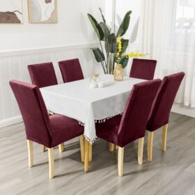 Rastegljive navlake za stolice – Set 6/1 Bordo