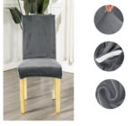 Rastegljive navlake za stolice – Set 6/1 Sive - Slika 2