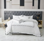 Posteljina sa vezenim radom set 6 delova Mako saten 003