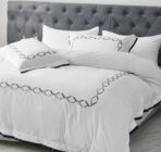 Posteljina sa vezenim radom set 6 delova Mako saten 003 - Slika 2