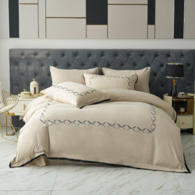 Posteljina sa vezenim radom set 6 delova Mako saten 001