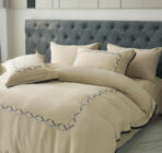 Posteljina sa vezenim radom set 6 delova Mako saten 001 - Slika 3