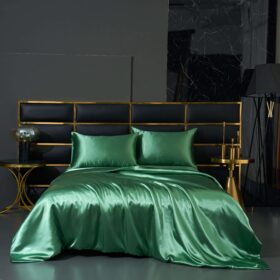 Saten premium collection jednobojne Zelena