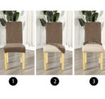 Rastegljive navlake za stolice – Set 6/1 Braon - Slika 3