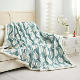 „LIST“ Ćebe sa krznom za francuski ležaj 200x230 Mint