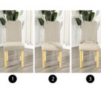 Rastegljive navlake za stolice – Set 6/1 Bež - Slika 3