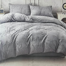 Posteljina od lana za francuski ležaj sa žakardnim radom 014