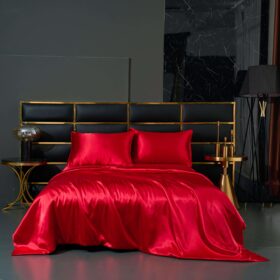 Saten premium collection jednobojne Crvena