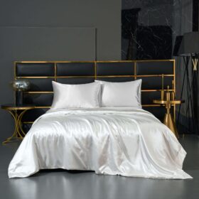 Saten premium collection jednobojne Bela