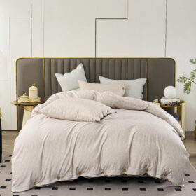 Premium posteljina sa dekorativnim dugmićima za francuski ležaj 001