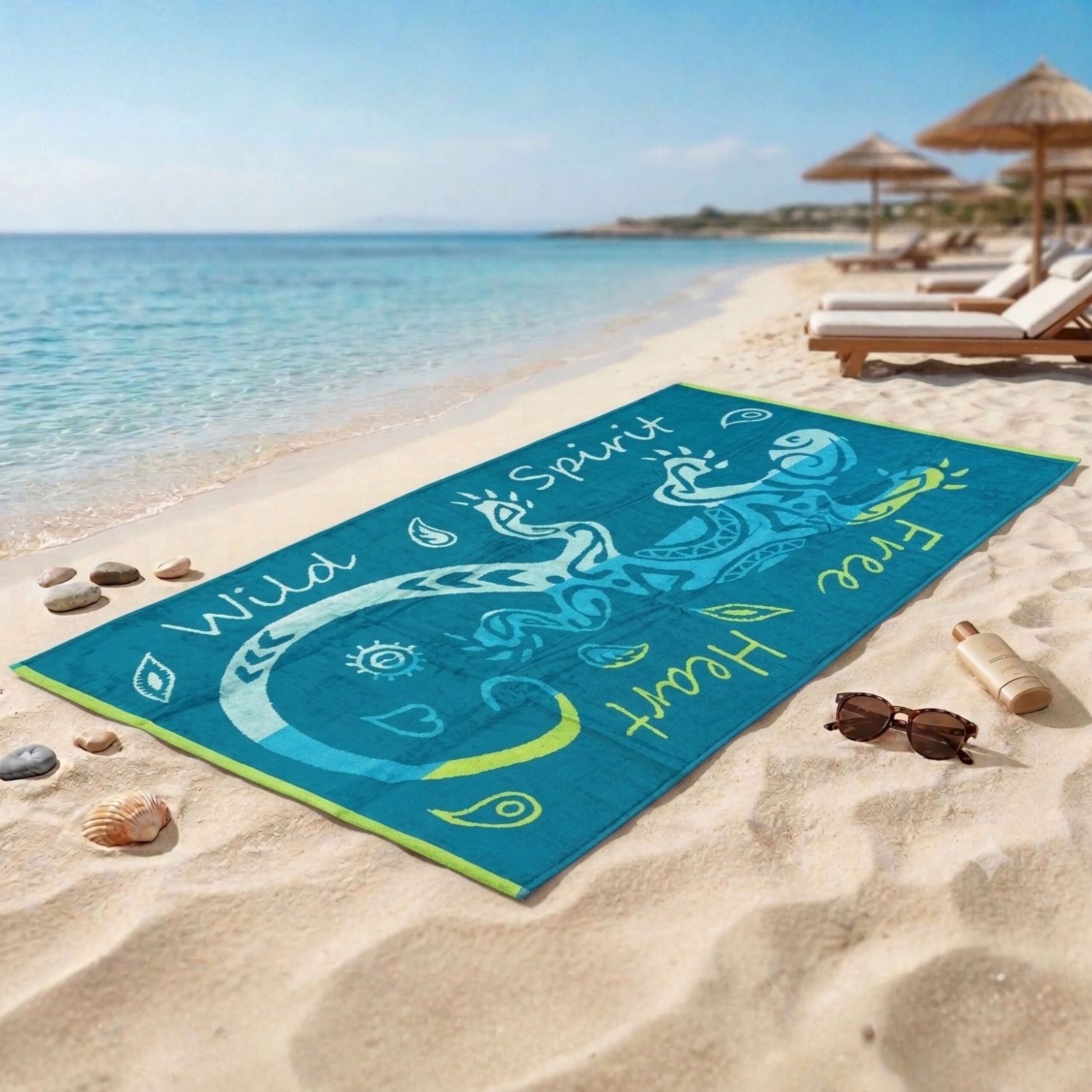 Plazni peskiri (3) Luksuzni peškiri za plažu od bambusa 003 - Slika 1