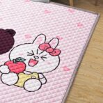 Dečiji pamučni prekrivac/prostirka za igru 150x200 cm – Zekan i Medo - Slika 2