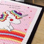 Dečiji pamučni prekrivac/prostirka za igru 150x200 cm – Jednorog - Slika 2