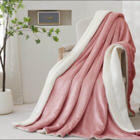 Glat krzneno ćebe 150x200 Roze
